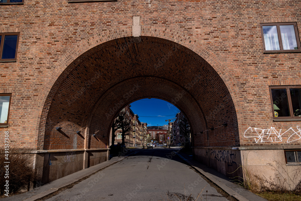 medieval castle gate, Torhov, Oslo, Norway