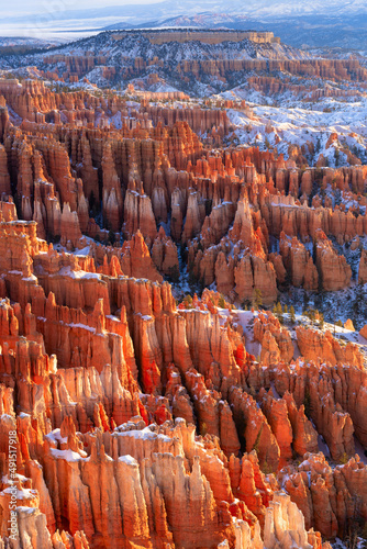Winter Sunrise in the Snow at Bryce Canyon National Park