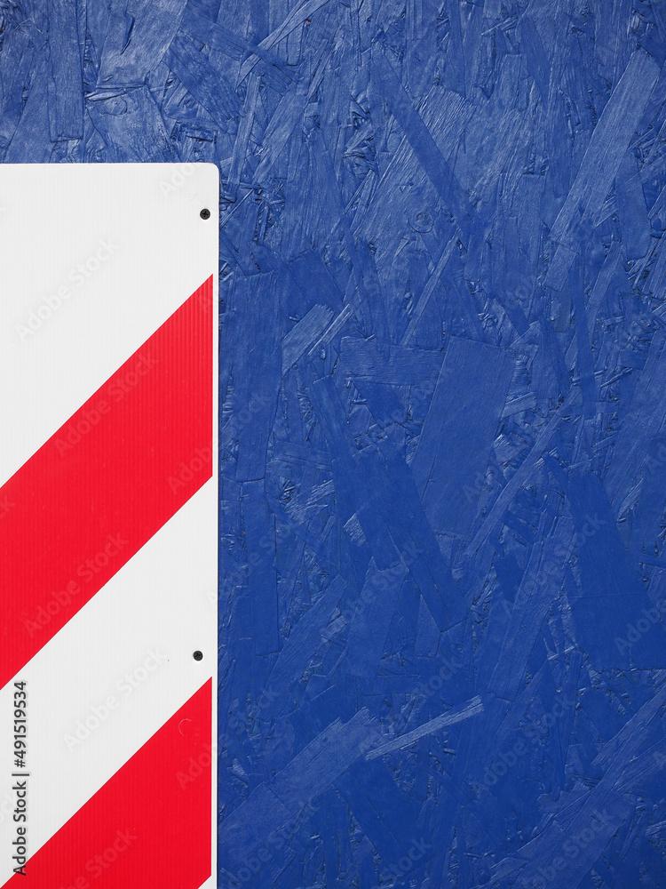 Naklejka premium red white striped sign