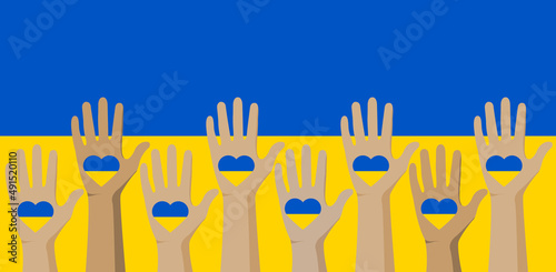 Stop War in Ukraine.Ukraine flag icon .Support ukrainian people.Peace for Ukraine.
