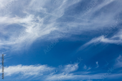 Cirrus and Stratus clouds in dramatic blue sky over Cape Town © Sunshine Seeds