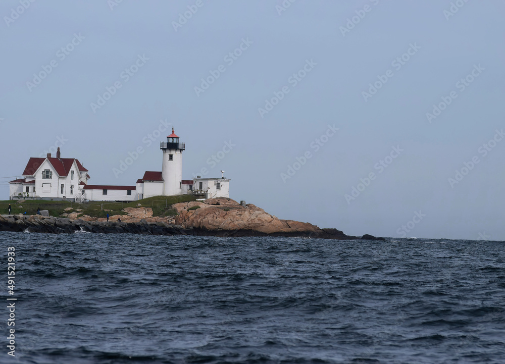 a lighthouse off the coast of MA