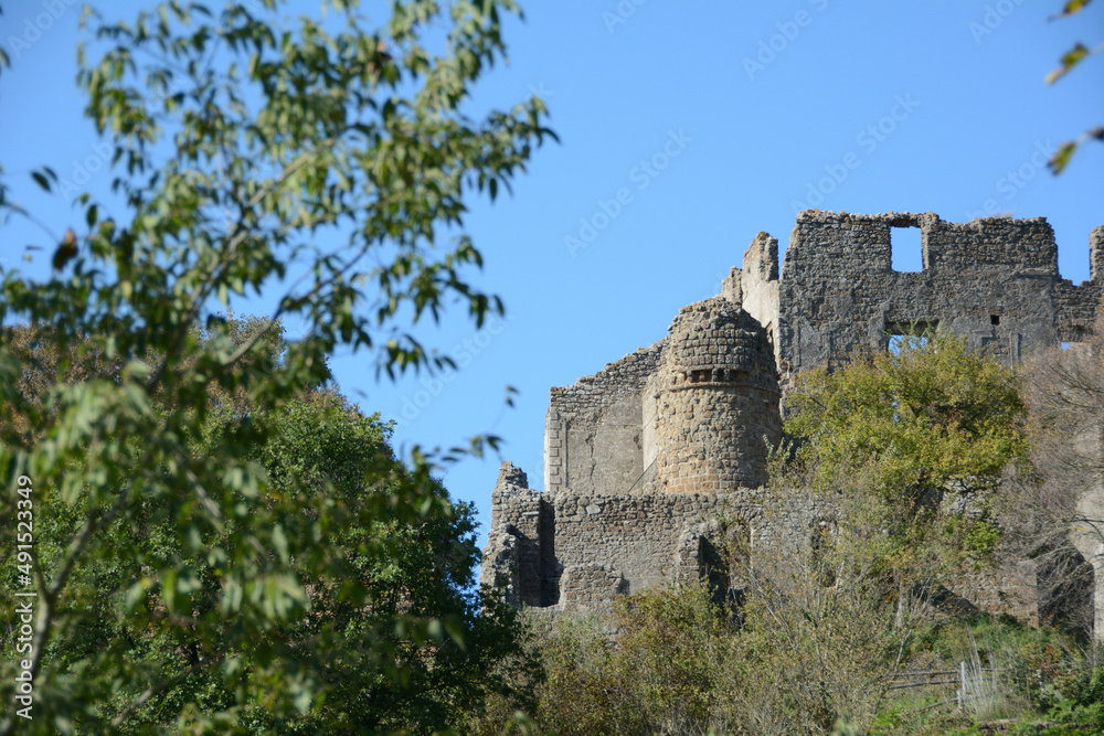tower of the castle in the mountains