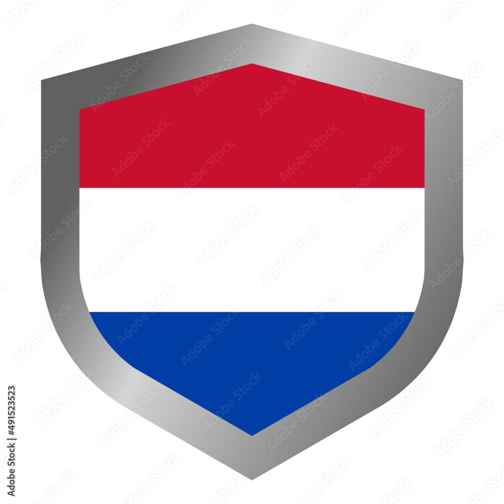 Obraz premium Netherlands flag shield