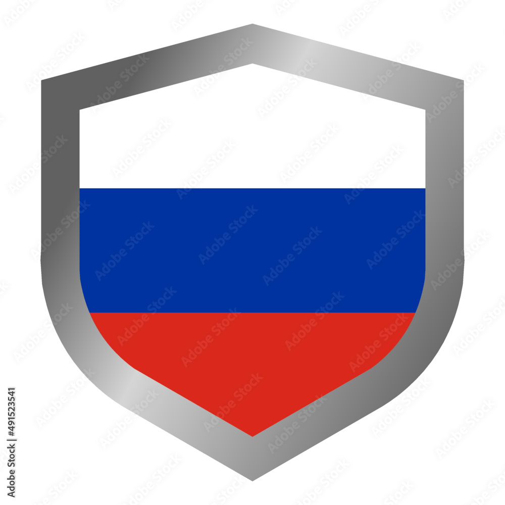 Russian flag shield