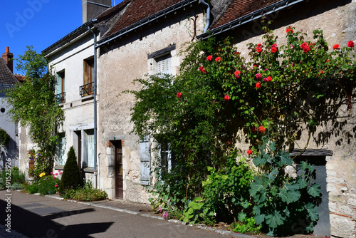 Chedigny, France - july 11 2020 : the flowered village of Chedigny © PackShot