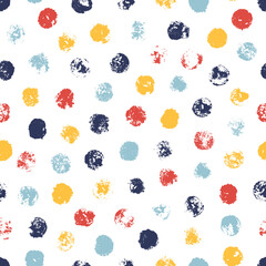 Crédence de cuisine Formes géométriques patrons Pois grunge multicolores bords irréguliers  © AllNikArt