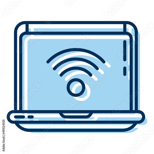 laptop and wifi signal