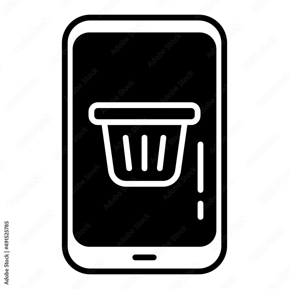 smartphone and basket smartphone and basket
