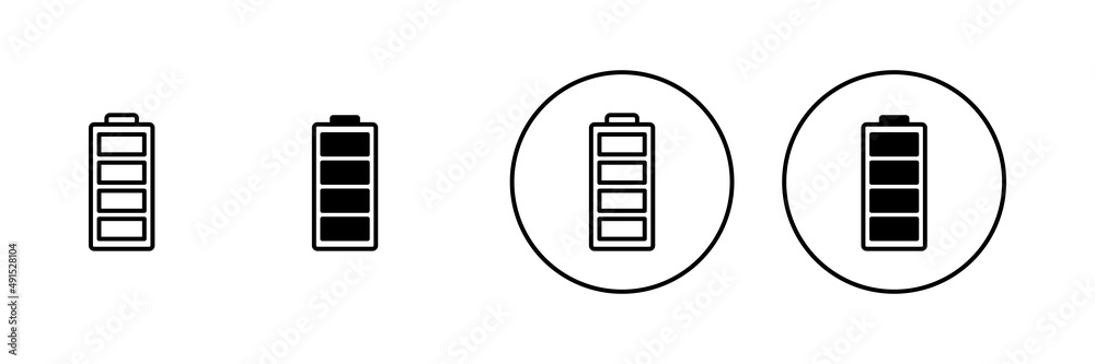 Battery icons set. battery Charging sign. battery charge level Battery icons set. battery Charging sign. battery charge level