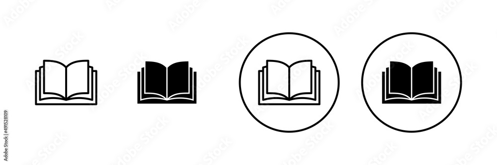 Book icons set. open book sign and symbol. ebook icon Book icons set. open book sign and symbol. ebook icon