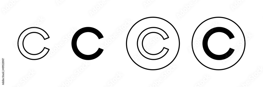 Copyright icons set. copyright sign and symbol Copyright icons set. copyright sign and symbol