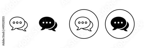 Chat icons set. speech bubble sign and symbol. comment icon. message