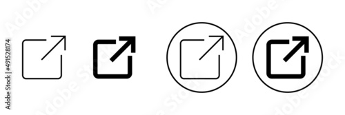 External link icons set. link sign and symbol. hyperlink symbol