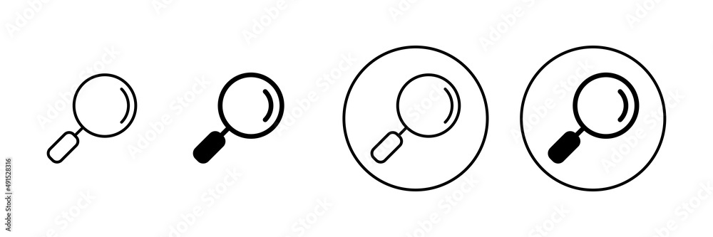 Search icons set. search magnifying glass sign and symbol Search icons set. search magnifying glass sign and symbol