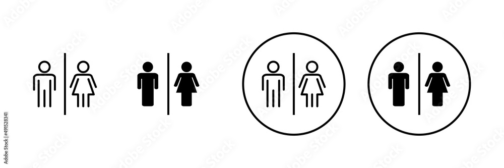 Toilet icons set. Girls and boys restrooms sign and symbol. bathroom sign. wc, lavatory Toilet icons set. Girls and boys restrooms sign and symbol. bathroom sign. wc, lavatory
