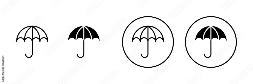 Umbrella icons set. umbrella sign and symbol Umbrella icons set. umbrella sign and symbol