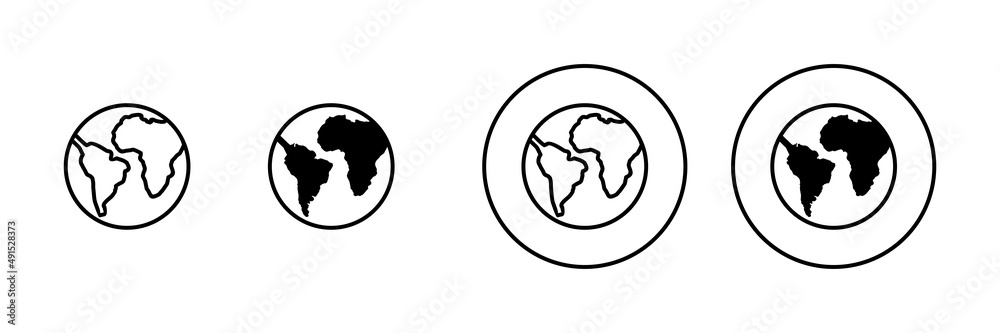 World map set. Worldmap sign and symbol. Globe icon World map set. Worldmap sign and symbol. Globe icon