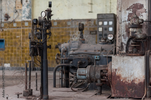 Old abandoned Victorian power plant in the center of Poland 