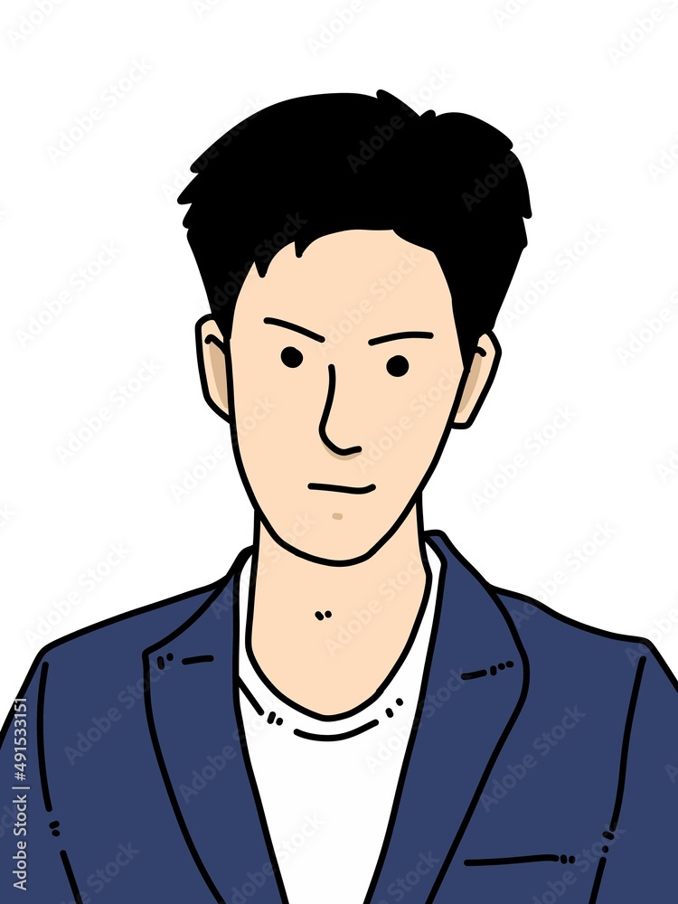 cute man cartoon on white background cute man cartoon on white background