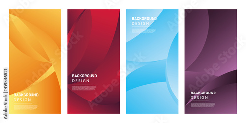 Vector colorful abstract fluid geometric gradient cover background