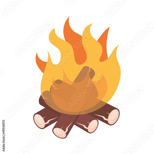 campfire icon isometric