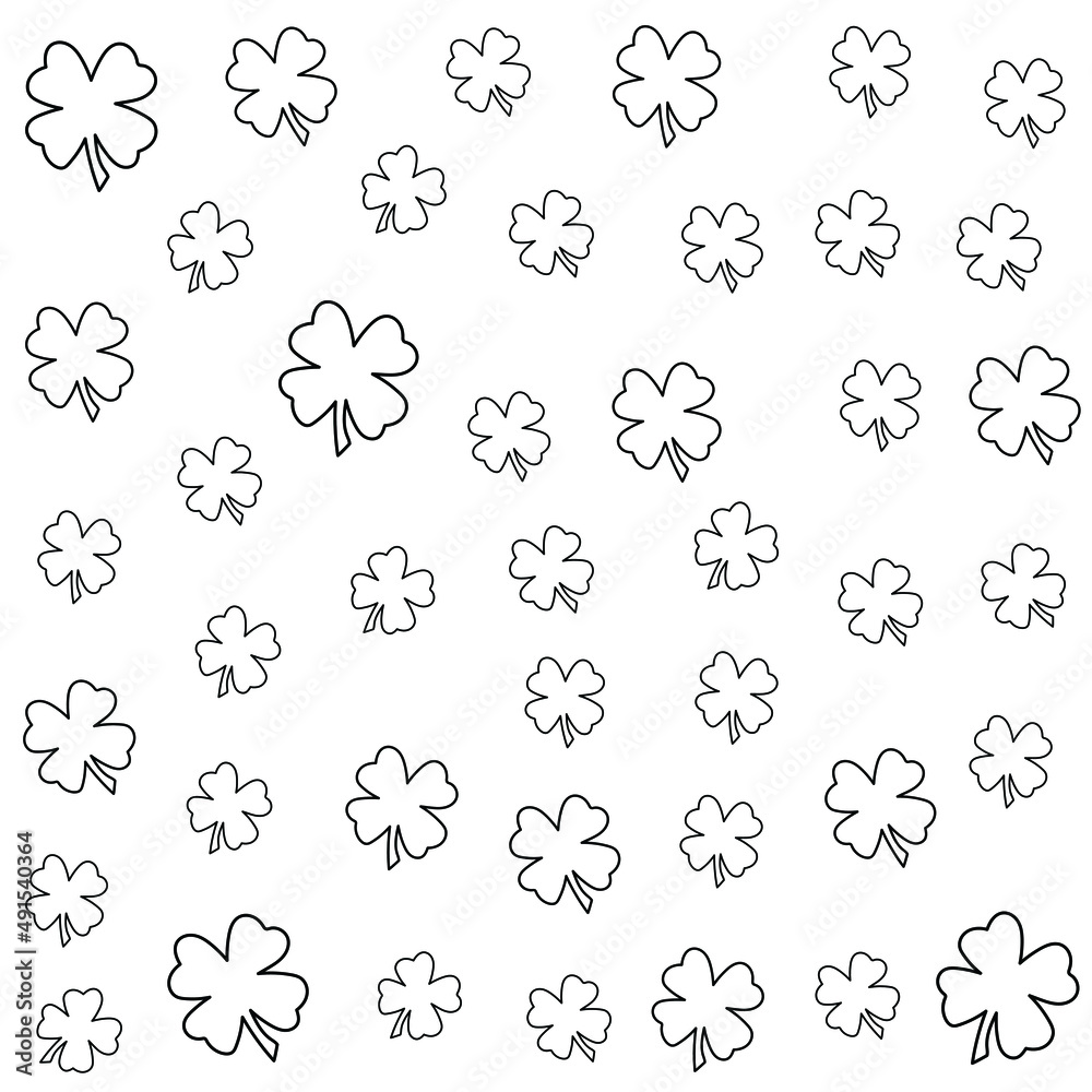 Seamless Pattern With Shamrock Vector Seamless Pattern With Shamrock Vector