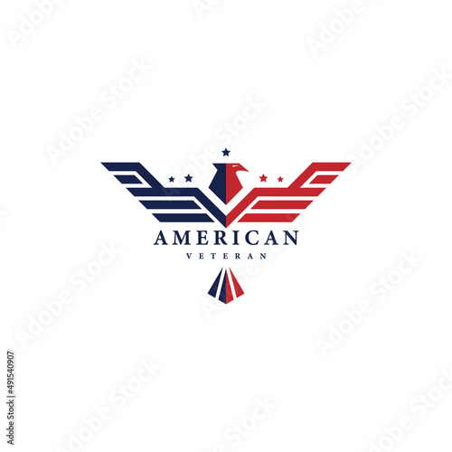 Patriotic American Eagle logo design