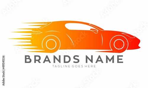Fast car illustration vector logo