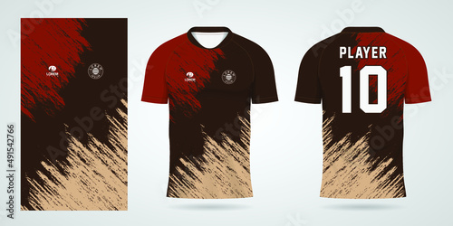 brown sports shirt jersey design template