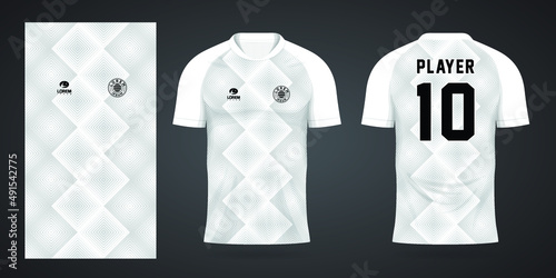 white sports shirt jersey design template