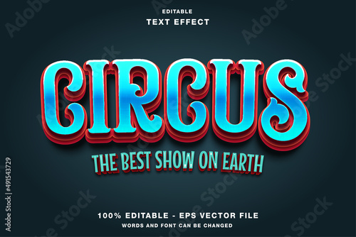 Circus Show 3D Editable Text Effect
