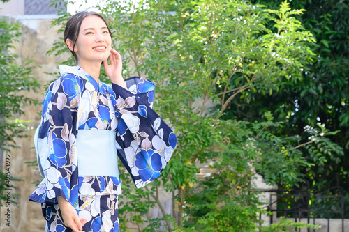 фотографія 浴衣の似合う美人な日本人女性のポートレート