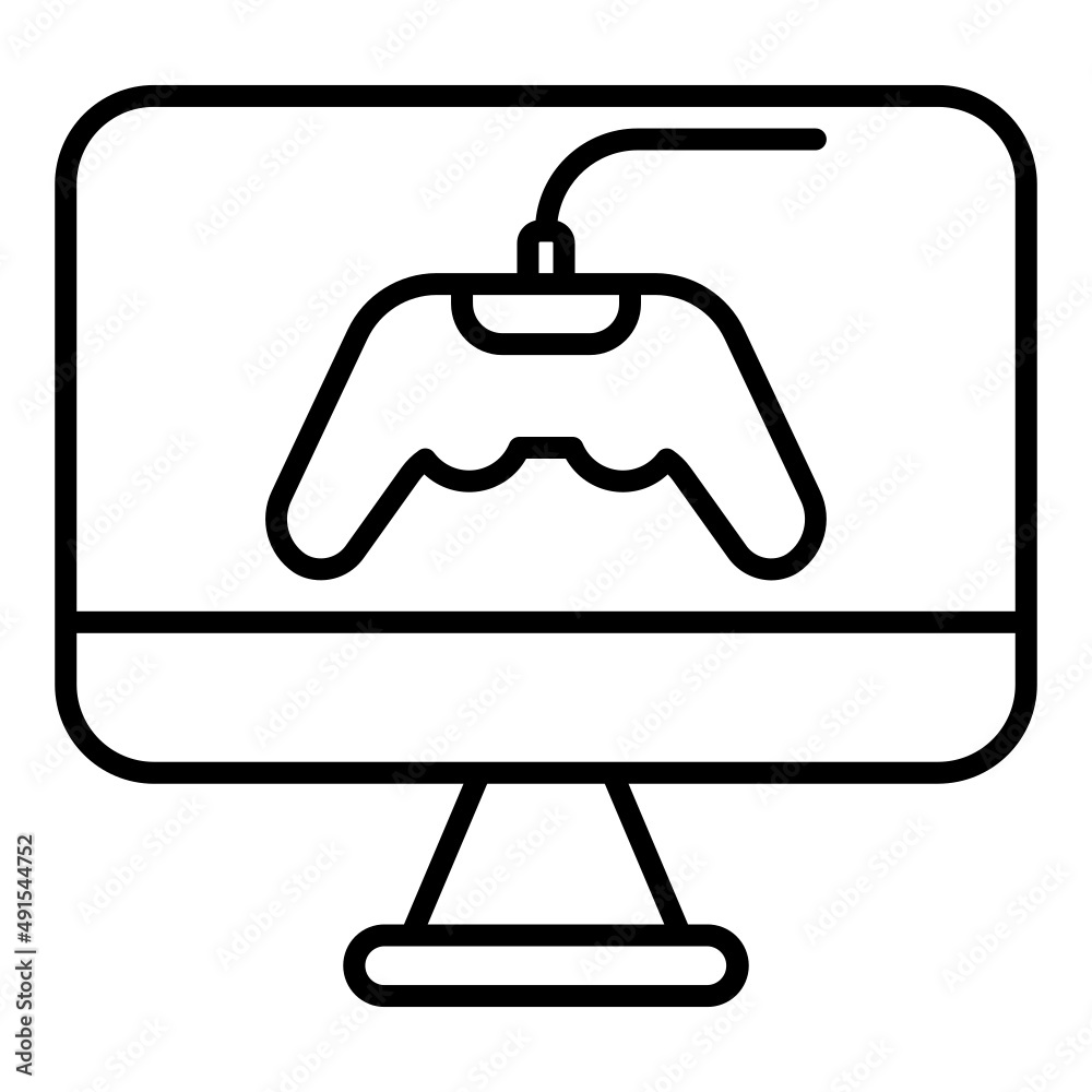 Fototapeta premium gamepad and computer screen