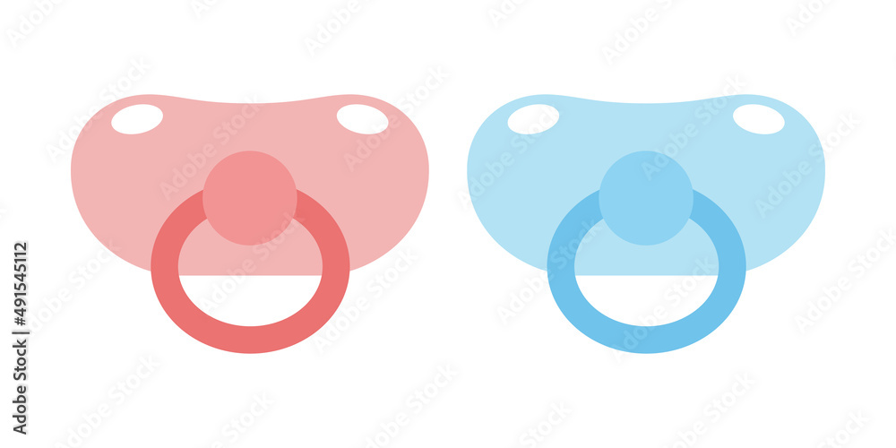 Vector Pacifier Flat Design Illustration Vector Pacifier Flat Design Illustration