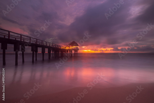 Sunset view at Sambolo Beach Anyer Serang Banten Indonesia  © Budijanto