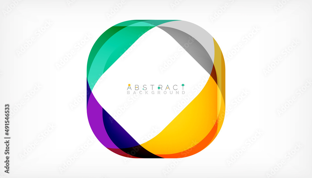 Abstract square shape with overlapping waves, minimal geometric background. Vector Illustration For Wallpaper, Banner, Background, Landing Page Abstract square shape with overlapping waves, minimal geometric background. Vector Illustration For Wallpaper, Banner, Background, Landing Page