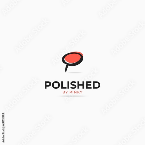 Feminine simple logo design, letter P and abstract nails. Maybe suitable for needs in the field of fashion, salon, many pedi, spa or and others.
