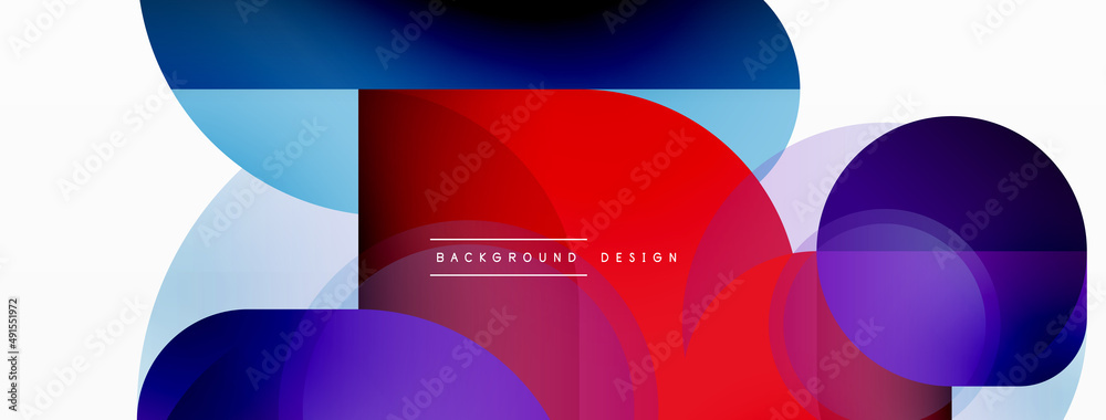 Round triangle shapes lines and circles. Geometric vector illustration for wallpaper banner background or landing page Round triangle shapes lines and circles. Geometric vector illustration for wallpaper banner background or landing page