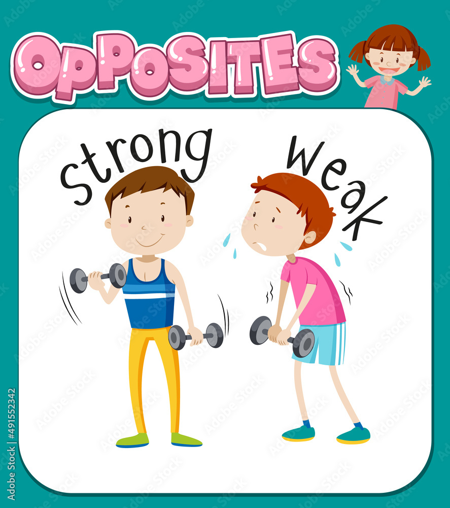Opposite words for strong and weak Opposite words for strong and weak