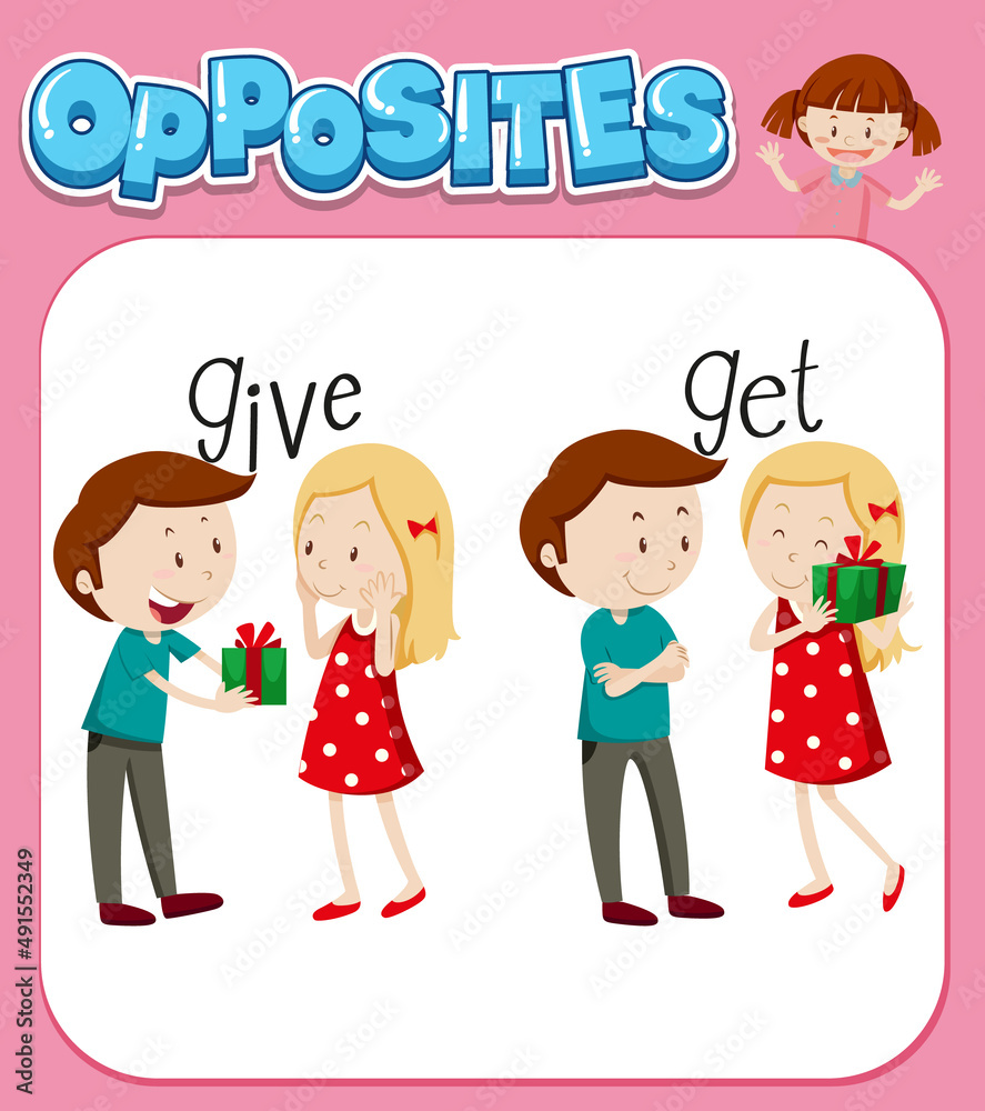 Opposite words for give and get Opposite words for give and get