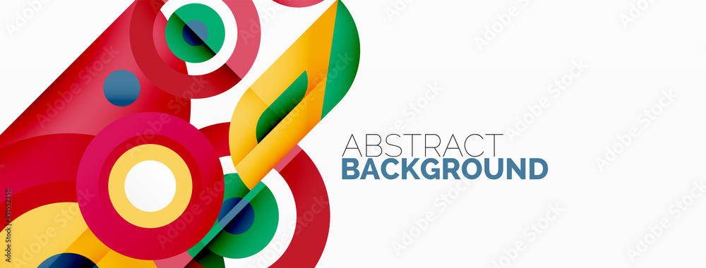 Rings and circles geometric abstract background for wallpaper, banner, backdrop Rings and circles geometric abstract background for wallpaper, banner, backdrop