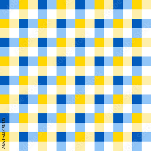 Seamless Colorful Checkered Flannel patterns of square for background.