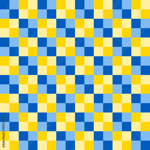 Seamless Colorful Checkered Flannel patterns of square for background.