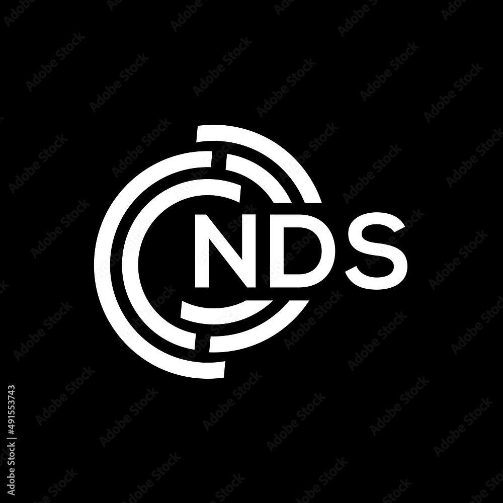 NDS letter logo design on black background. NDS creative initials letter logo concept. NDS letter design. NDS letter logo design on black background. NDS creative initials letter logo concept. NDS letter design.