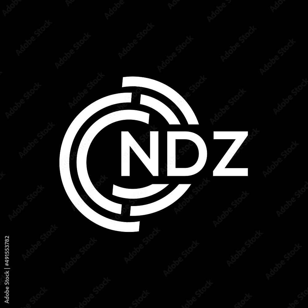 NDZ letter logo design on black background. NDZ creative initials letter logo concept. NDZ letter design. NDZ letter logo design on black background. NDZ creative initials letter logo concept. NDZ letter design.