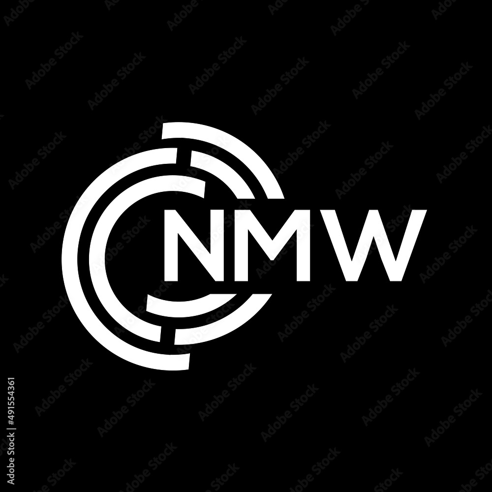 NMW letter logo design on black background. NMW creative initials letter logo concept. NMW letter design. NMW letter logo design on black background. NMW creative initials letter logo concept. NMW letter design.