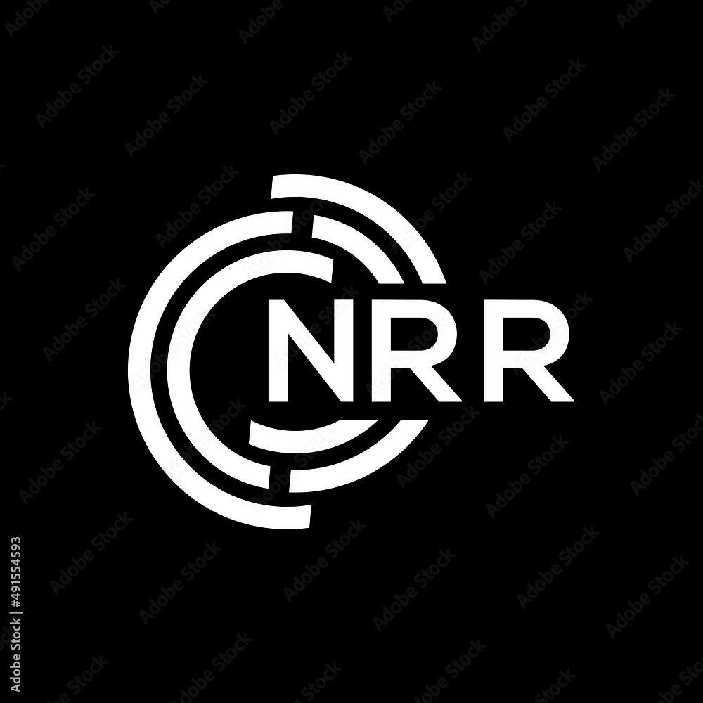 NRR letter logo design on black background. NRR creative initials letter logo concept. NRR letter design. NRR letter logo design on black background. NRR creative initials letter logo concept. NRR letter design.