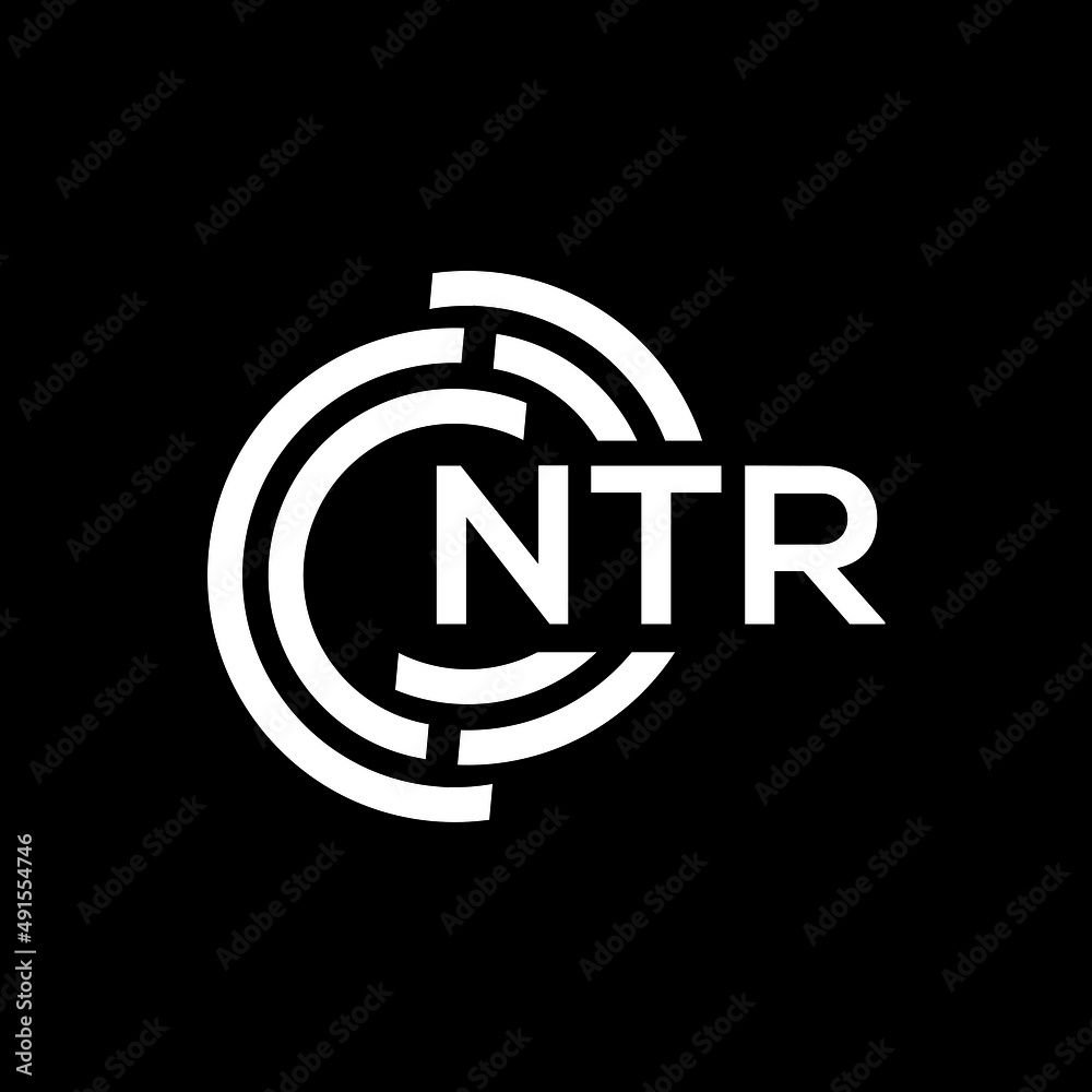 NTR letter logo design on black background. NTR creative initials letter logo concept. NTR letter design. NTR letter logo design on black background. NTR creative initials letter logo concept. NTR letter design.