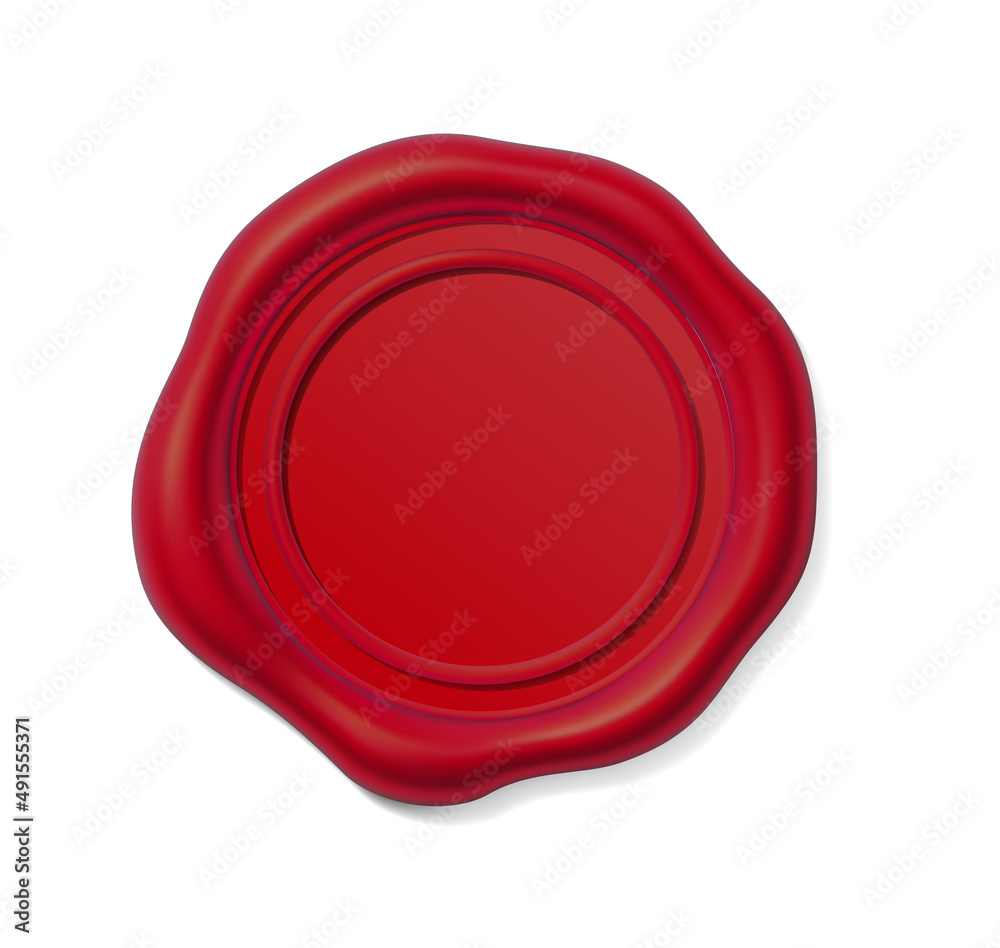 Seal wax 3d. Red Wax candle stamp. Realistic vector render design elements. Seal wax 3d. Red Wax candle stamp. Realistic vector render design elements.